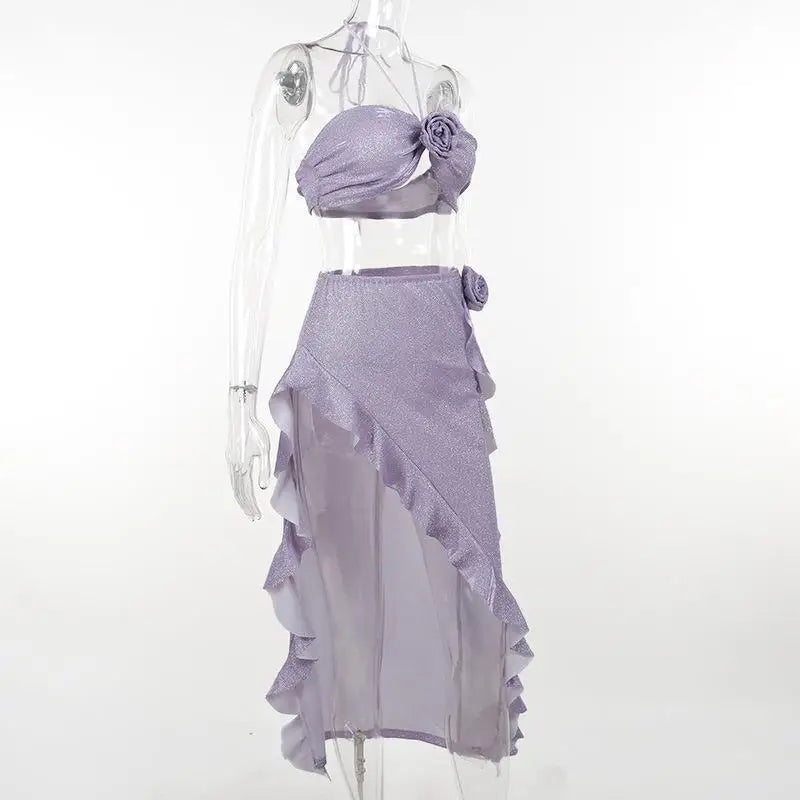 Women 3 Piece Swimwear Vacation Dress