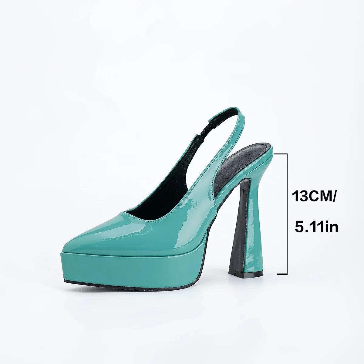 Size 36-41 Pointed High Heels For Women Platform Summer Green Shallow Mouth Single Shoes 13CM Fashion Easy Matching Woman Pumps