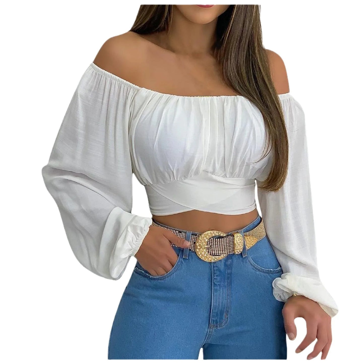 Women's Long Sleeve Off-the-shoulder Top