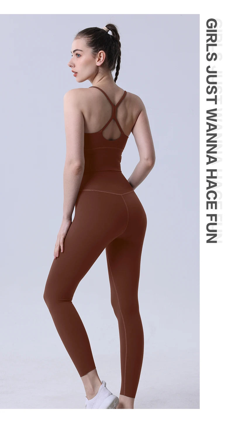 2 Piece Yoga Clothes Women's Tracksuit Athletic Wear Pilates Fitness Suit Gym Workout Push Up Clothes Sports Bra Leggings Suit