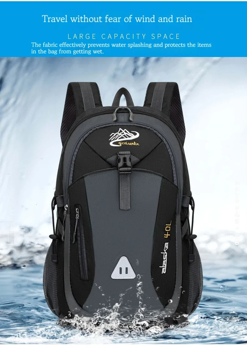 Men Backpack Nylon Waterproof Men Casual Outdoor Travel Backpack Hiking Camping Mountaineering Backpack Sports Bag Women
