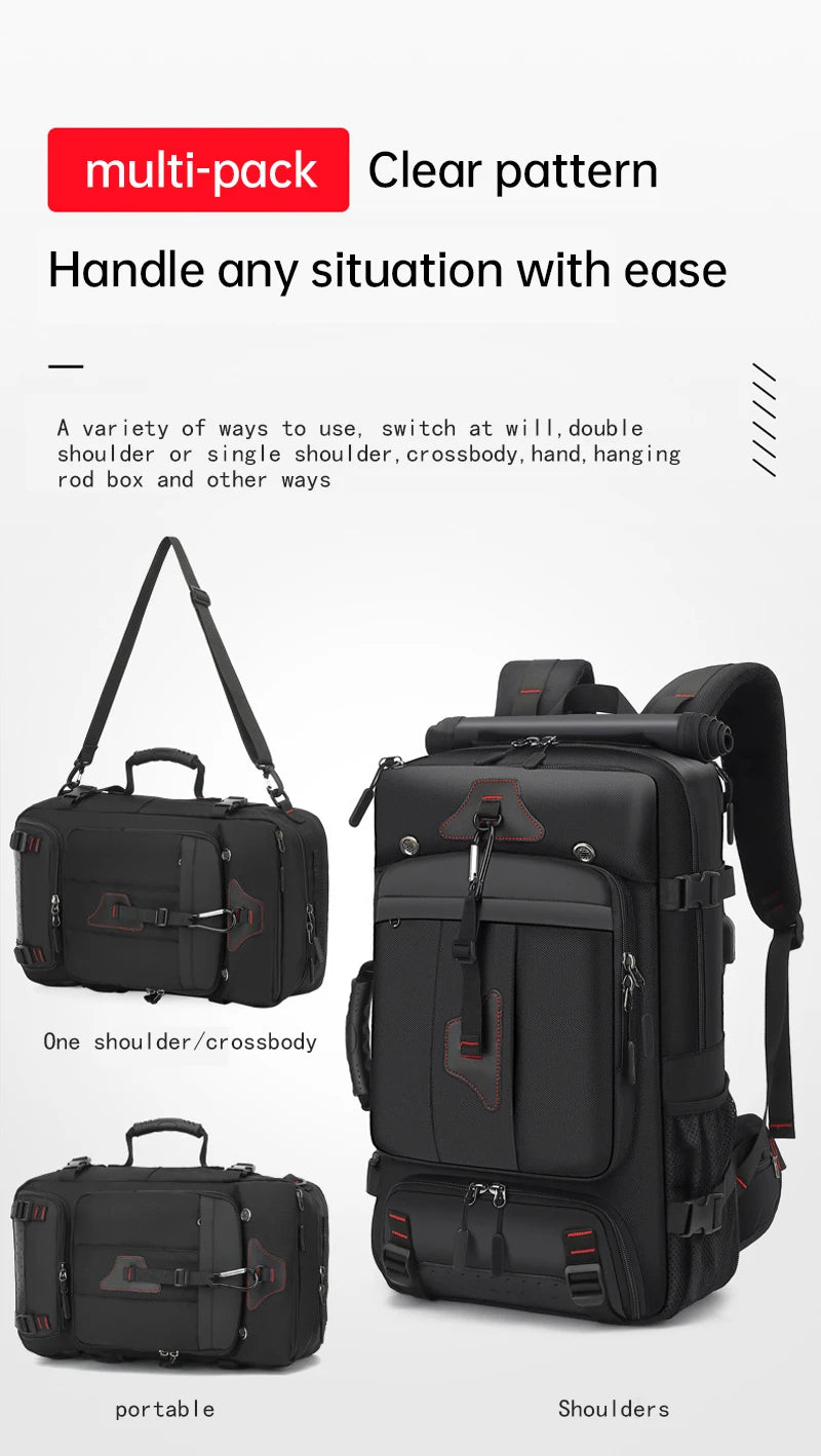 XOKY 80L Travel Backpack Large Capacity Multiple Storage Spaces Anti Theft Backpack with Dry Wet Separation 8106