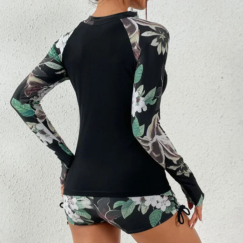 Female Swimwear Sports Surfing Tankini Set Beachwear Two-Piece