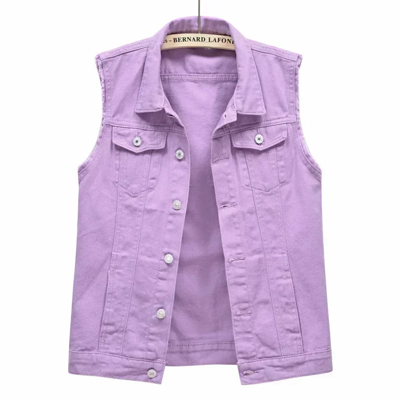 Streetwear Denim Vest for Women