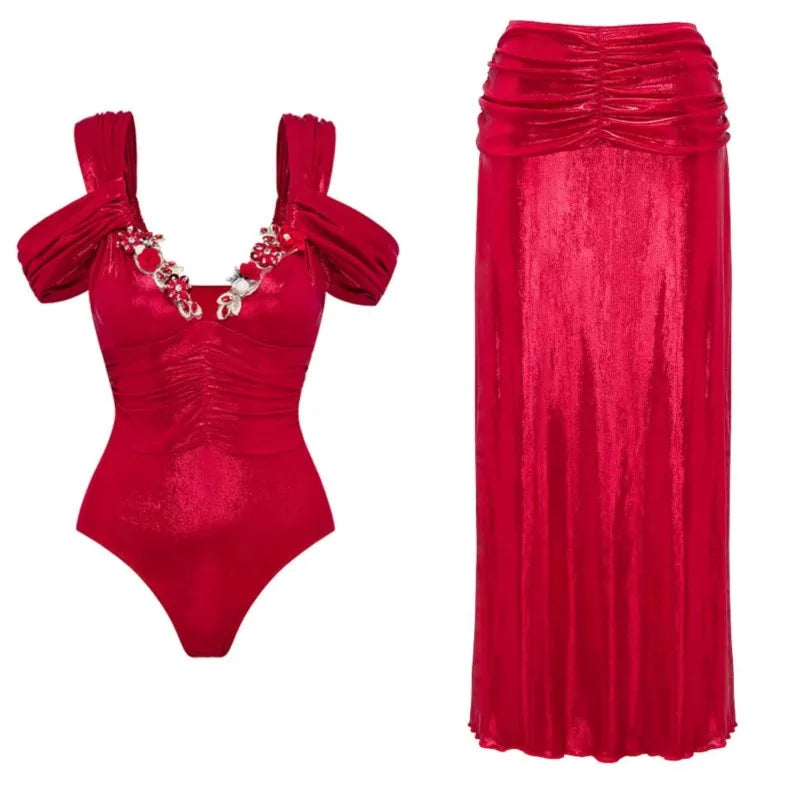Bikini Bodysuit Swimwear Women Beachwear Holiday Bikini Cover Ups Outfits