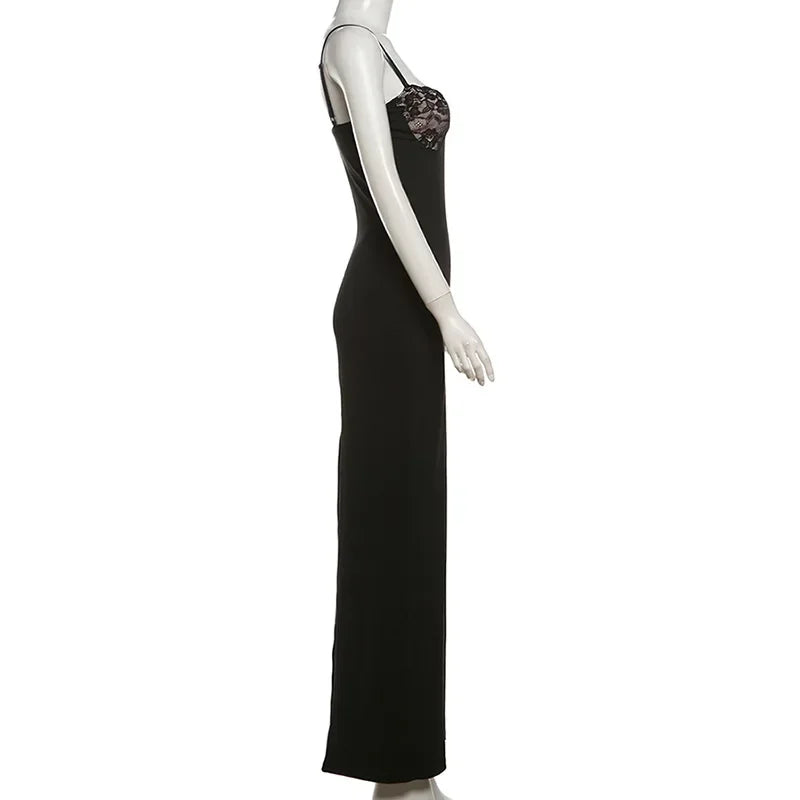Lace Trim Sexy Backless Party Club Birthday Dress