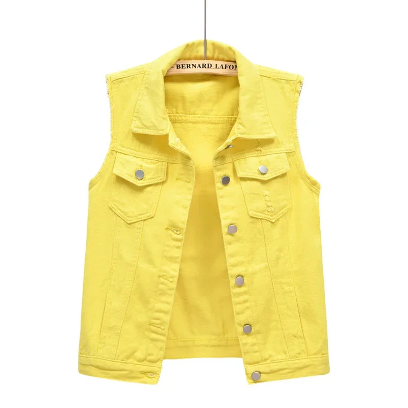 Streetwear Denim Vest for Women