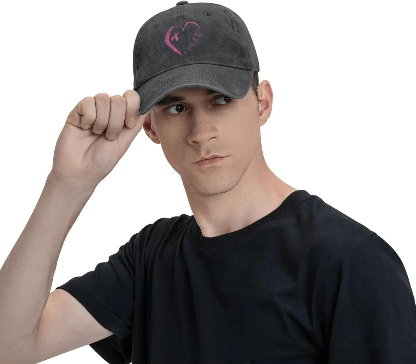 I'm A Survivor Heart Pink Ribbon Breast Cancer Awareness Unisex Baseball Cap