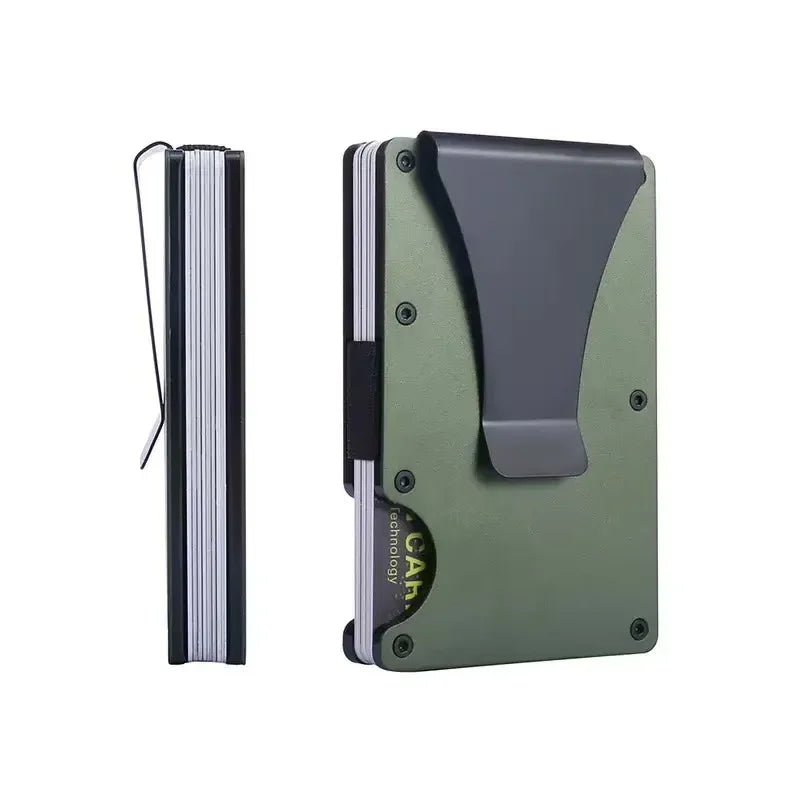 Front Pocket RFID Blocking Minimalist Wallet for Men - 2025 Slim Mini Fashion Wallet - Metal Wallet with Money Clip for Unisex