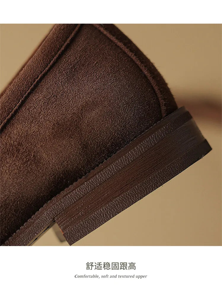 Brown Casual Flats Ladies Shoe Fashion Suede