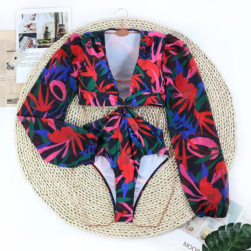 Women Surfing Two Piece Swimsuit