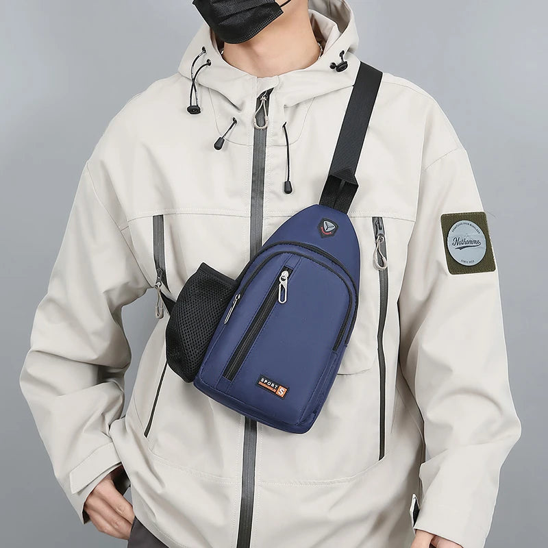 New Casual Breast Bag Travel Crossbody Bag Fashion Shoulder Bag Multifunctional Large Capacity Crossbody Bag for Men and Women