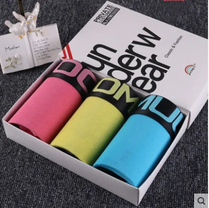 3PCS Popular Solid Women's Cotton Panties Boxer Underwear Ladies Breathable Letter Belt Briefs Sports Female Knickers Boyshorts