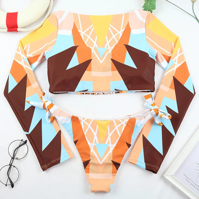 Women Surfing Two Piece Swimsuit