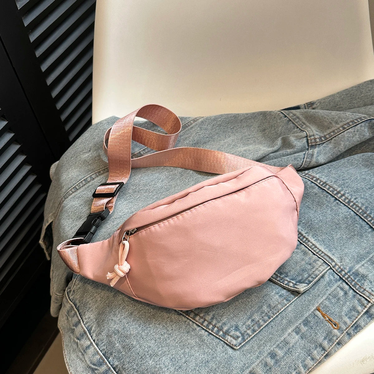 Waist bag men's fashion running sports fitness waist bag women's fashion mobile phone bag outdoor casual chest bag large capacity fashion versatile women's multi-functional compact stylish casual one-shoulder cross-body chest