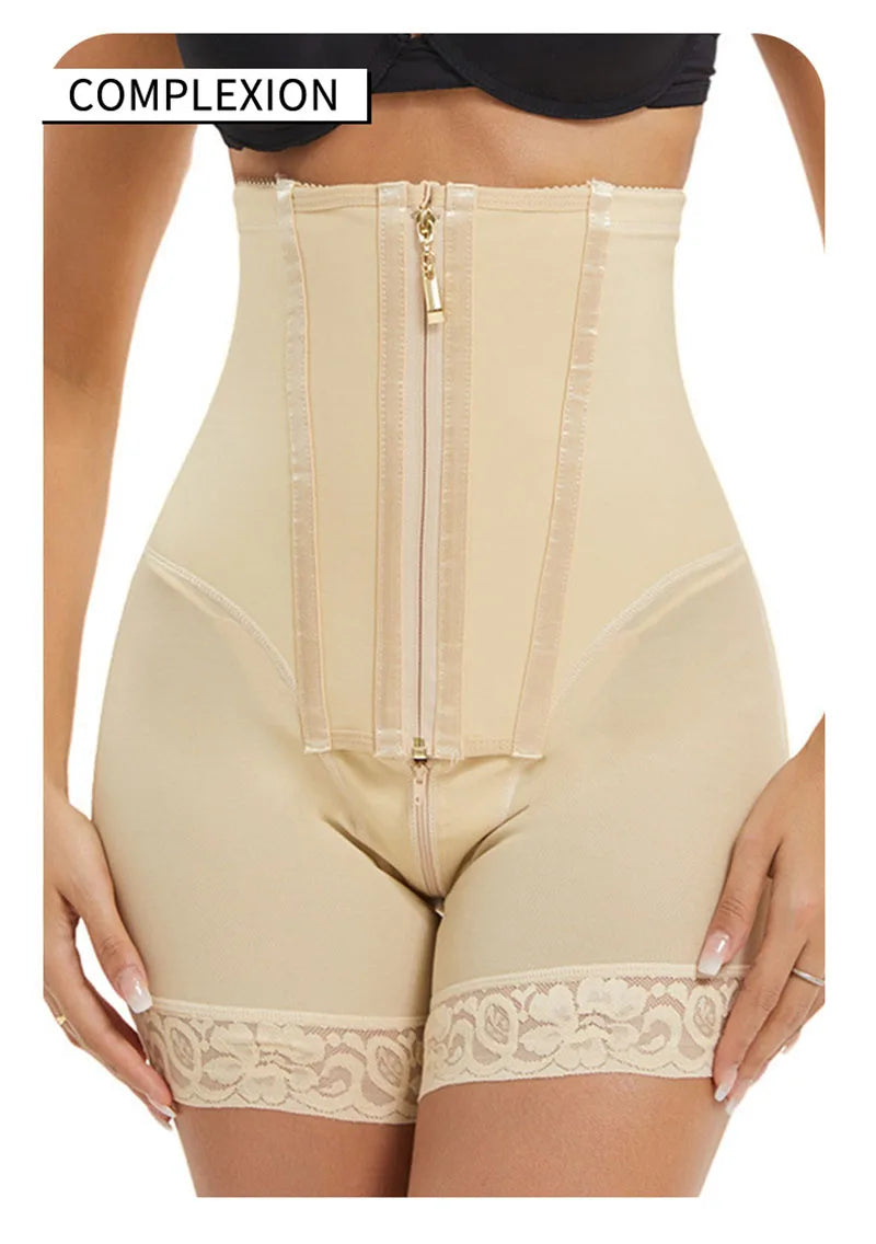 AfruliA Purple Fajas Colombianas Girdle BBL Shorts Corset Slim Waist Trainer High Compression Body Shaper Control Panties Lifter