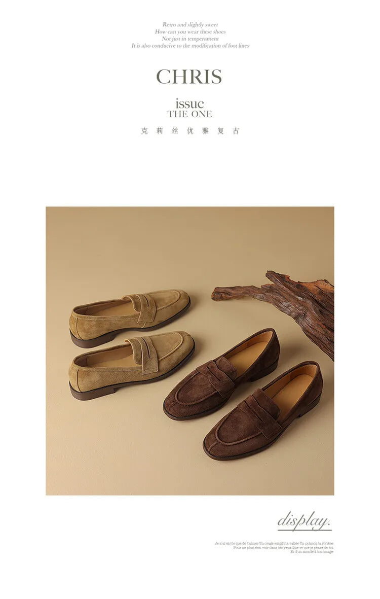 Brown Casual Flats Ladies Shoe Fashion Suede