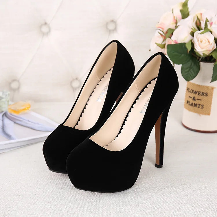 Comemore Sexy Platform High Heels Women's Leisure Heel Shoes 14cm Luxury Pumps Stilettos Shoes Footwear Woman 2025 Large Size 46