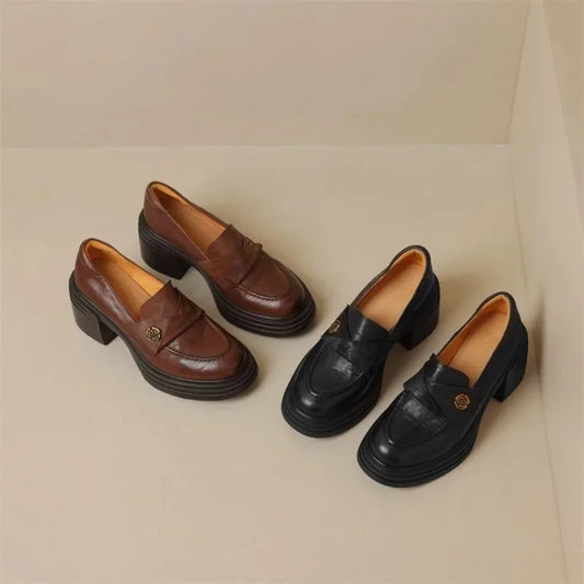 Women High Heel Causal Loafers