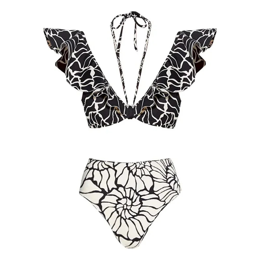 Women Swimsuit with Skirt Beachwear