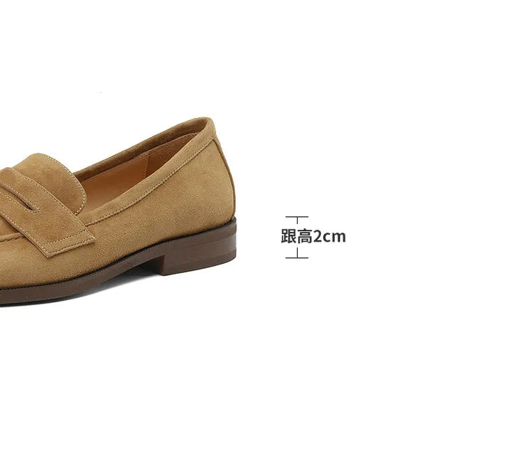 Brown Casual Flats Ladies Shoe Fashion Suede