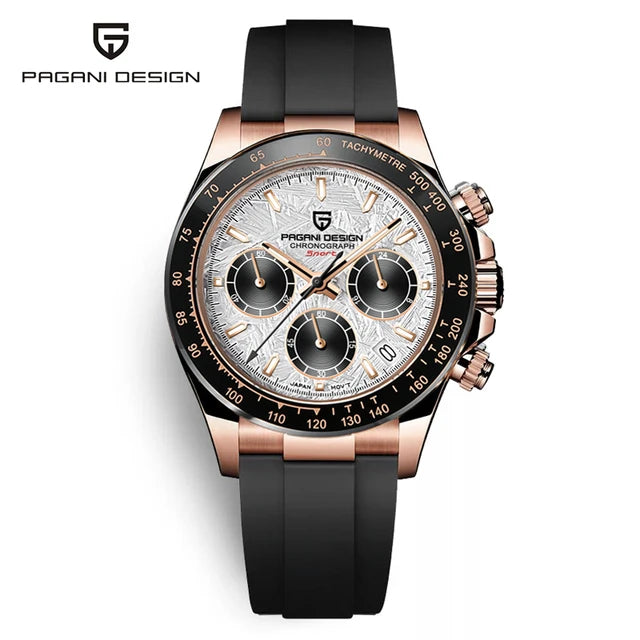 PAGANI DESIGN 40MM V2 Men Quartz Watches Sapphire Retro Chronograph Stainless Steel Waterproof Watch Men Relogio Masculino