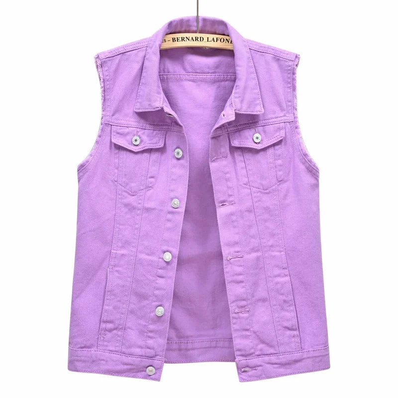 Streetwear Denim Vest for Women
