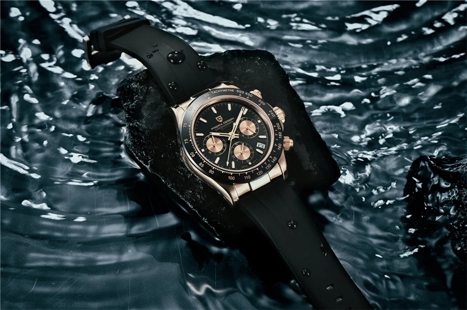 PAGANI DESIGN 40MM V2 Men Quartz Watches Sapphire Retro Chronograph Stainless Steel Waterproof Watch Men Relogio Masculino