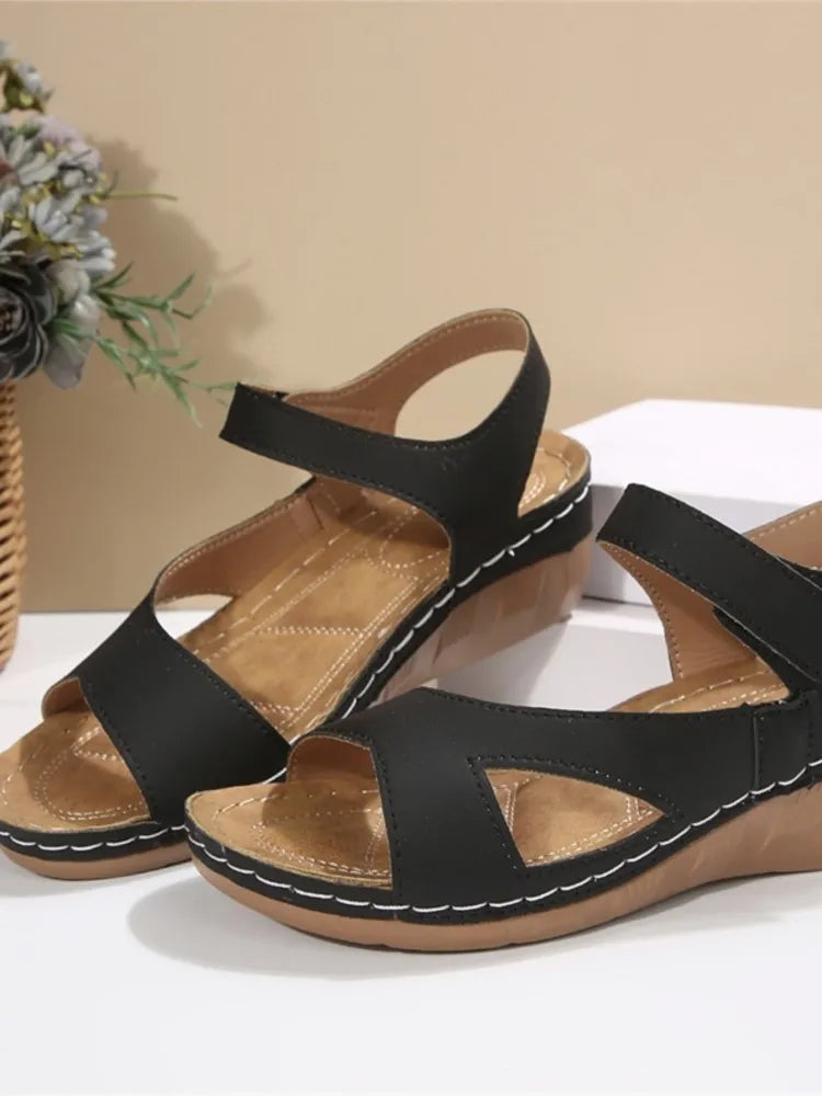 Shoes Women Sandals Summer Outdoor Shoes Woman Non-Slip Shoes For Women Wedge Sandals Ladies Retro Footwear Women Sandal Female