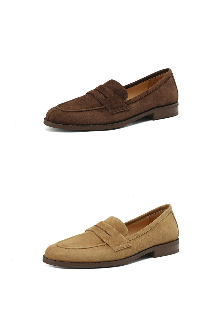 Brown Casual Flats Ladies Shoe Fashion Suede