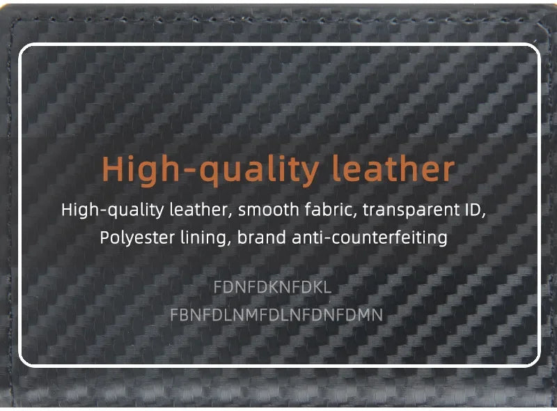 2024 Magnet Anti Rfid Blocking ID Credit Card Holder Case for Men Leather ID Bank Wallets with Magnetic Buckle Closer Cardholder