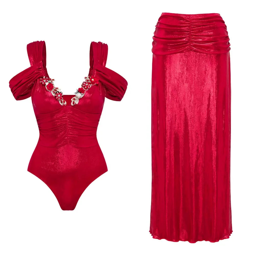 Bikini Bodysuit Swimwear Women Beachwear Holiday Bikini Cover Ups Outfits