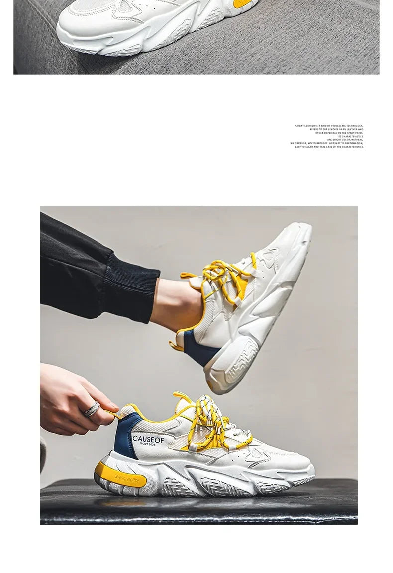 2024 Autumn Men Shoes Fashion Chunky Sneakers Height Increasing Casual Shoes Male Trainers Sports Shoes Zapatos Hombre