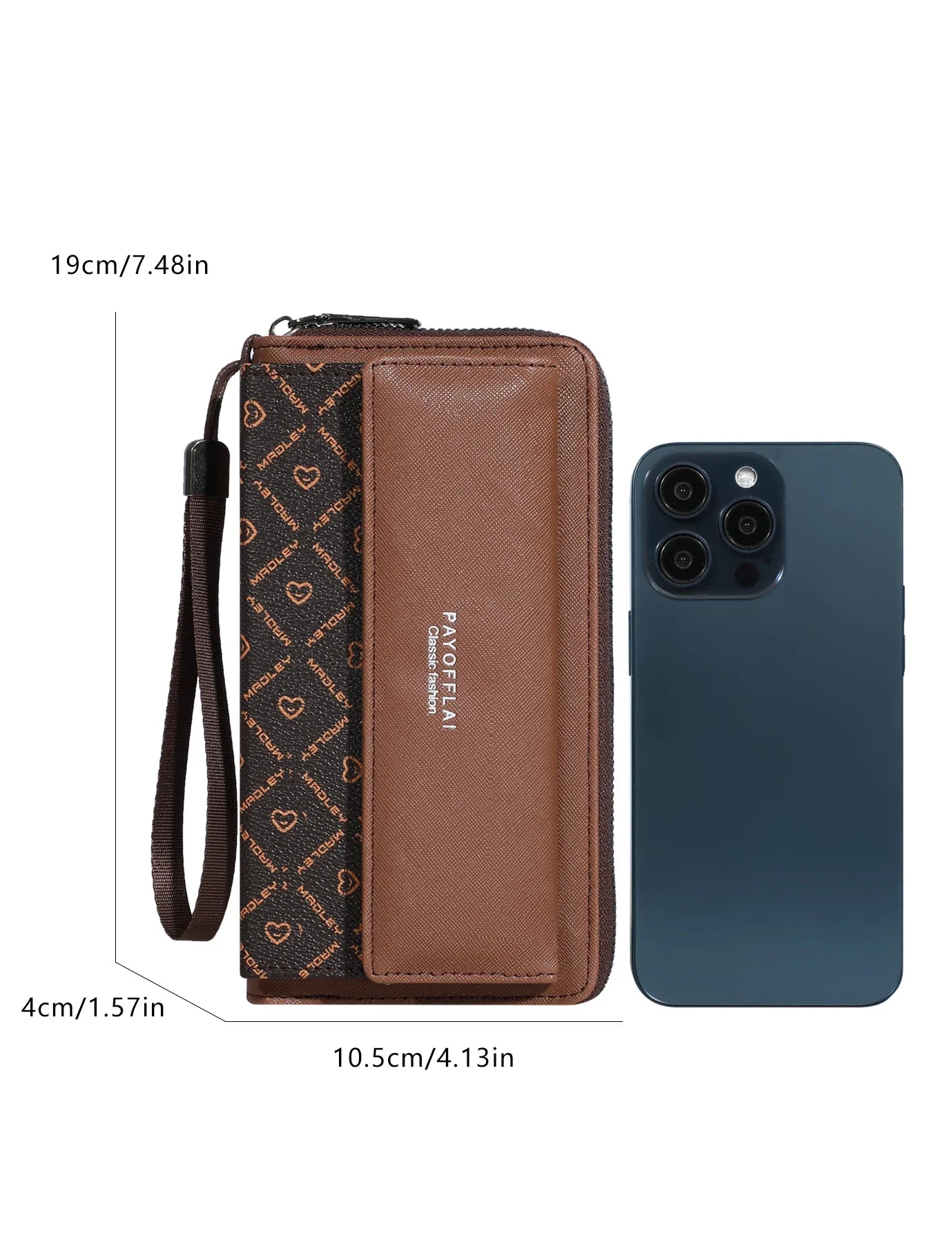 1pc Classic Men's Faux Leather Wallet, Double Layer with Snap Closure, Zippered Card Holder & Photo Compartment, Color blocking