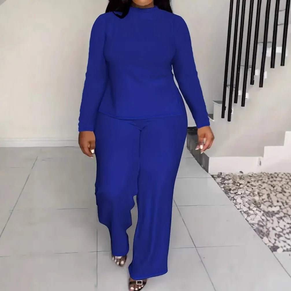 2 Piece Women Sets 2025 New Arrival Plus Size Spring Autumn Matching Sets Top And Pants Suits Outfits Oversized Clothing