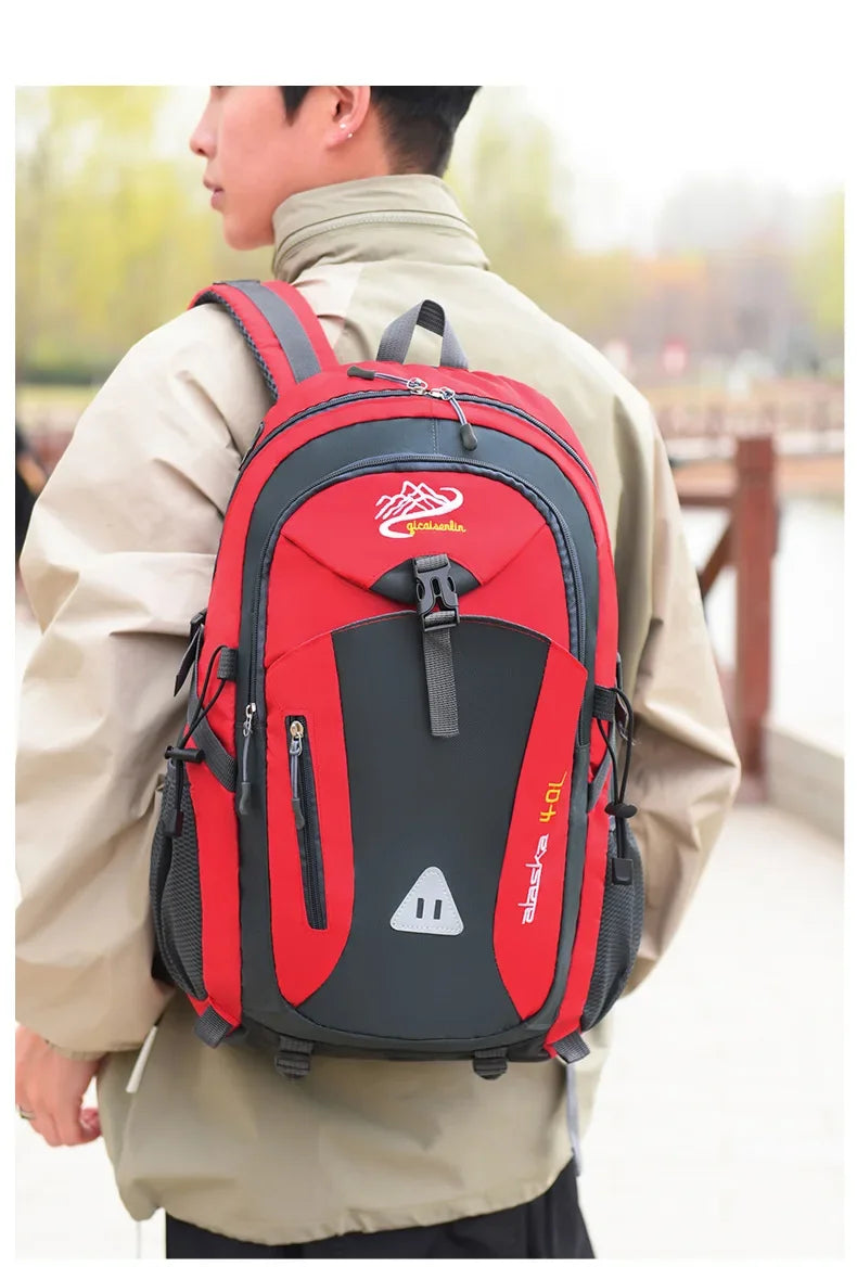 Men Backpack Nylon Waterproof Men Casual Outdoor Travel Backpack Hiking Camping Mountaineering Backpack Sports Bag Women