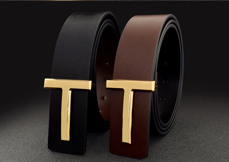 2023 new luxury high quality letter slide buckle designer belts men genuine leather famous brand 3.8cm Cowksin ceinture homme