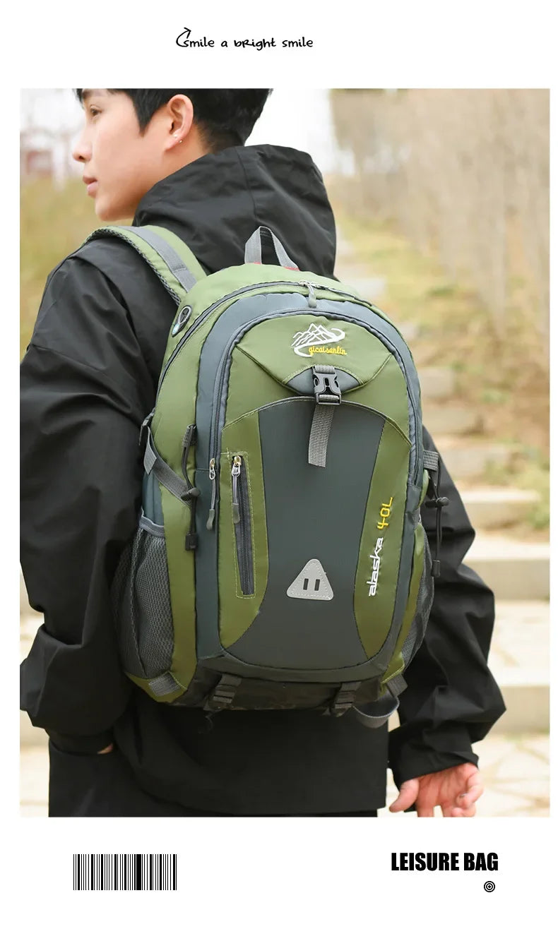Men Backpack Nylon Waterproof Men Casual Outdoor Travel Backpack Hiking Camping Mountaineering Backpack Sports Bag Women