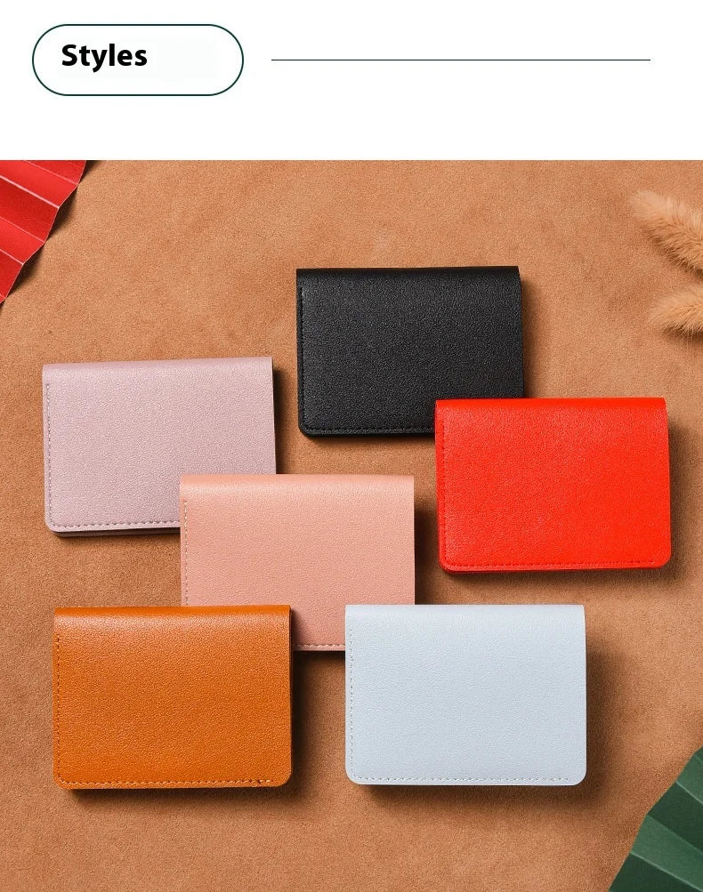 Simplicity Mini Folding Women's for Wallet PU Men Driver's License Credit Card Holder Storage Zero Monederos Purse