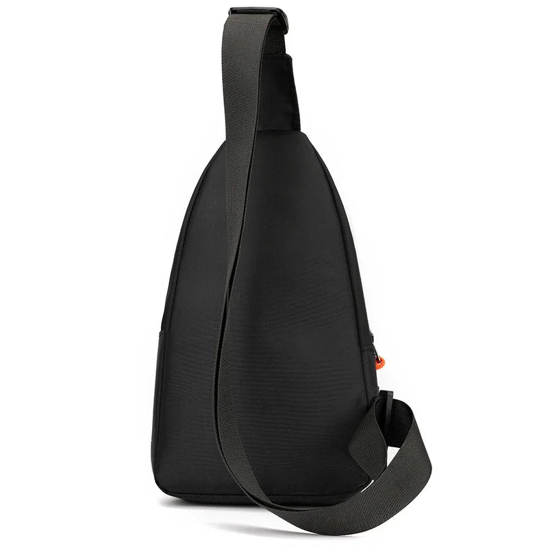 Casual men's crossbody bag Oxford cloth waterproof material sports fitness chest bag cell phone change documents storage bags