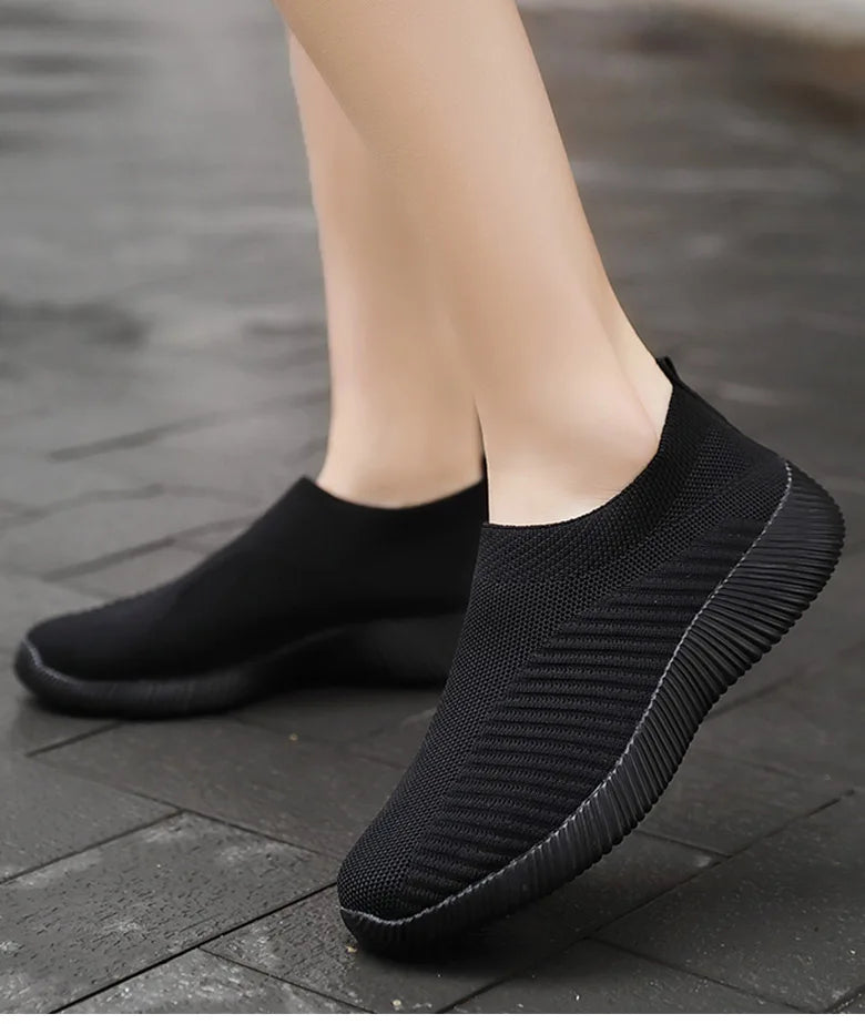 Breathable Flats Elastic Flat Shoes For Women Sneakers