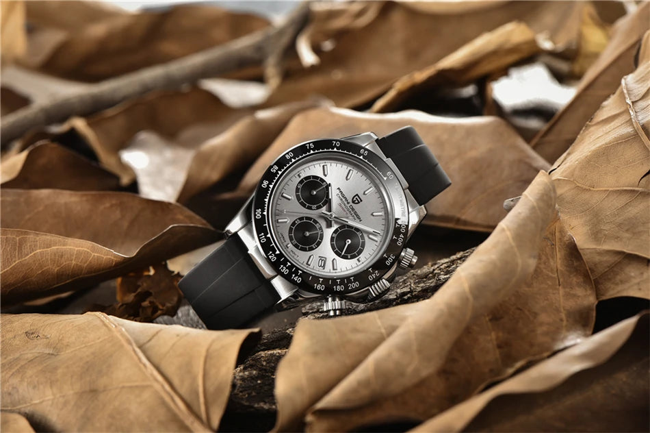 PAGANI DESIGN 40MM V2 Men Quartz Watches Sapphire Retro Chronograph Stainless Steel Waterproof Watch Men Relogio Masculino