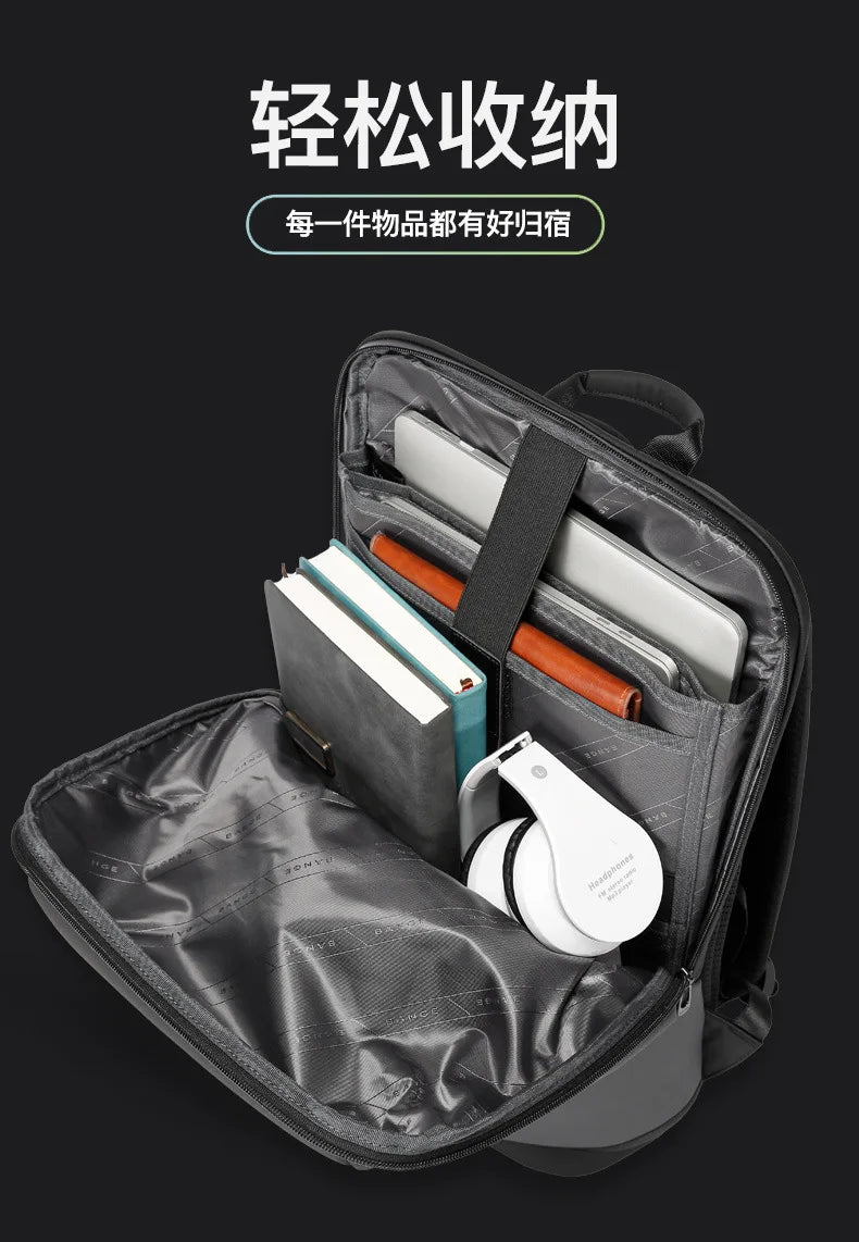 BANGE Business Backpack with External USB Port Anti Splashing Water Travel Backpack