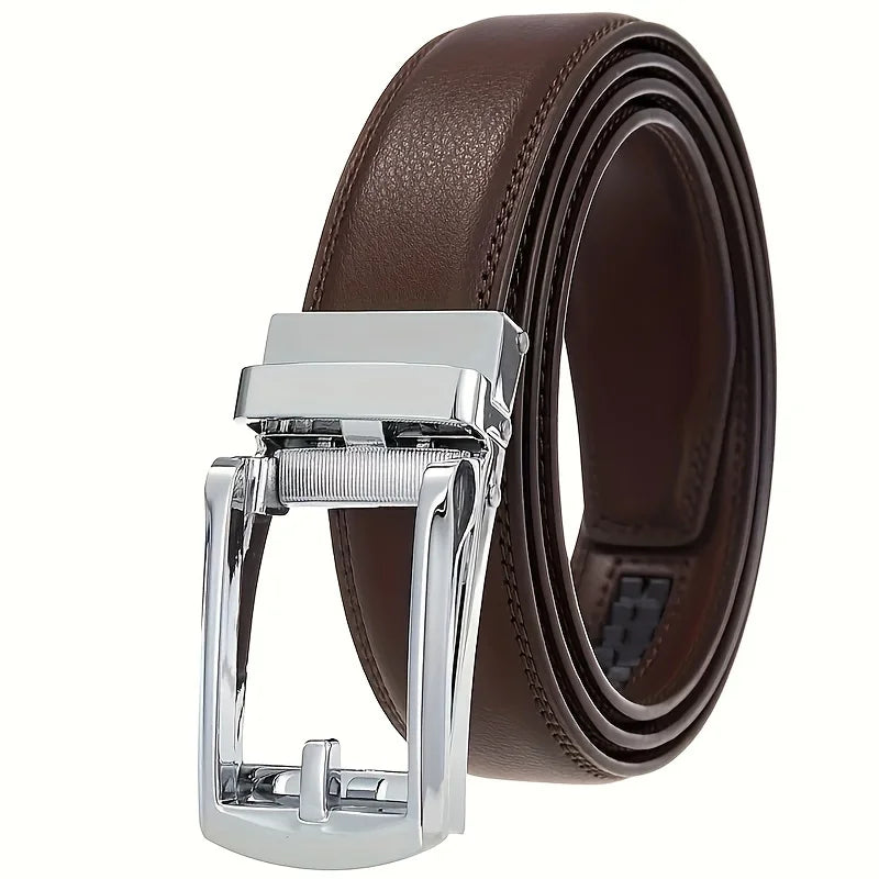 Fashion Business Men'S Belt Genuine Luxury Brand Belt Metal Buckle Belt High-Quality PU Leather Soft Belt With Cargo Pants Jeans