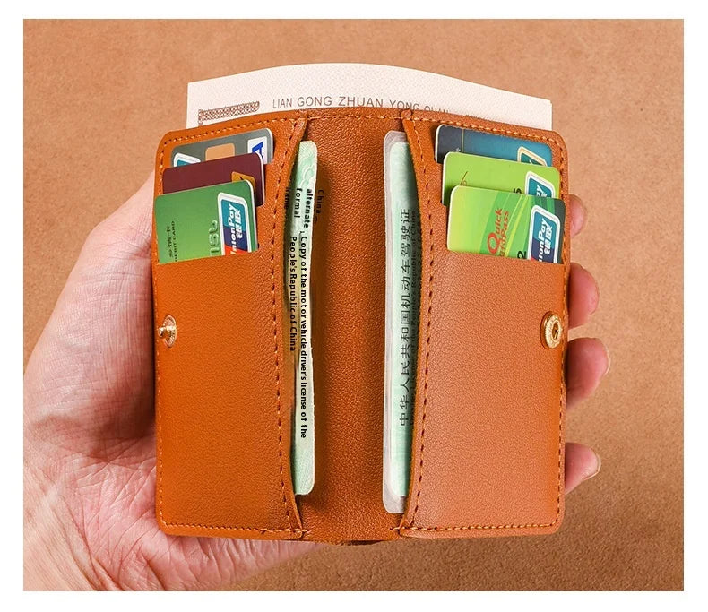 Simplicity Mini Folding Women's for Wallet PU Men Driver's License Credit Card Holder Storage Zero Monederos Purse