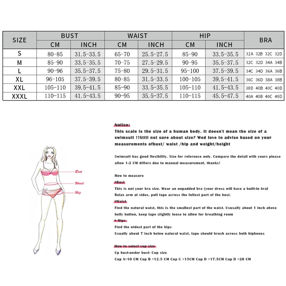 2Pcs Swimsuit with Long Skirt Sexy Women Bikini Beachwear