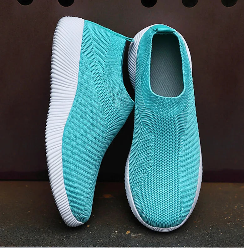 Breathable Flats Elastic Flat Shoes For Women Sneakers