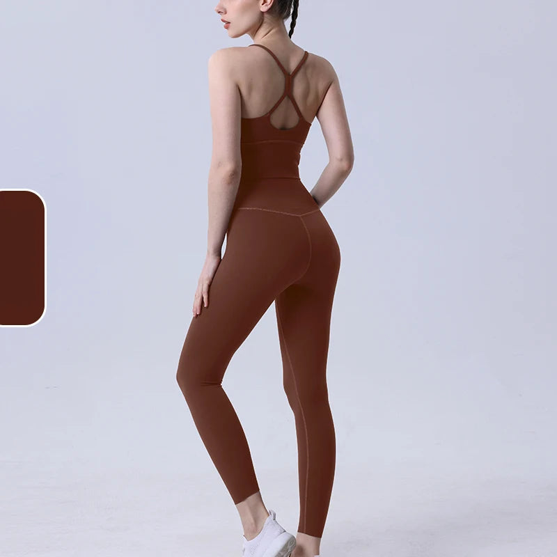 2 Piece Yoga Clothes Women's Tracksuit Athletic Wear Pilates Fitness Suit Gym Workout Push Up Clothes Sports Bra Leggings Suit