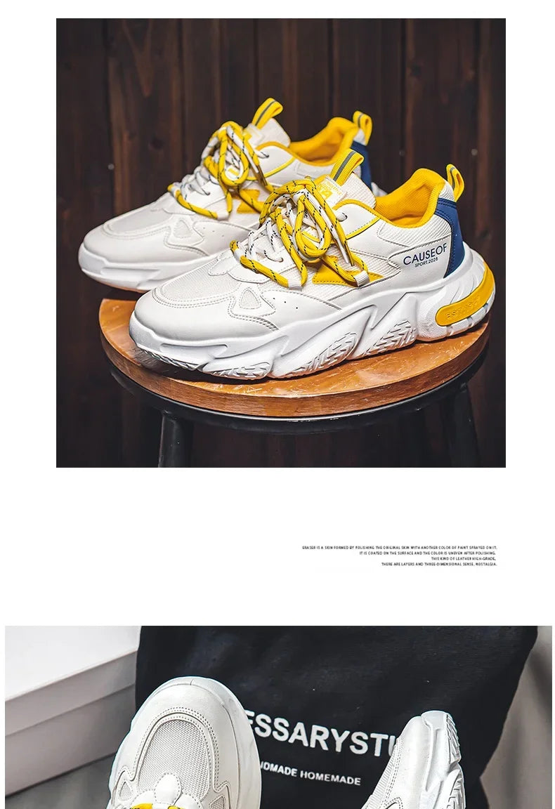 2024 Autumn Men Shoes Fashion Chunky Sneakers Height Increasing Casual Shoes Male Trainers Sports Shoes Zapatos Hombre
