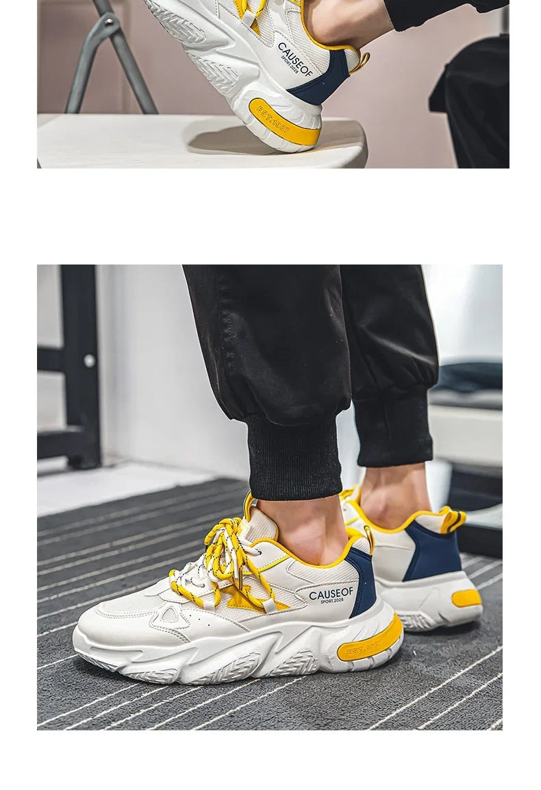 2024 Autumn Men Shoes Fashion Chunky Sneakers Height Increasing Casual Shoes Male Trainers Sports Shoes Zapatos Hombre
